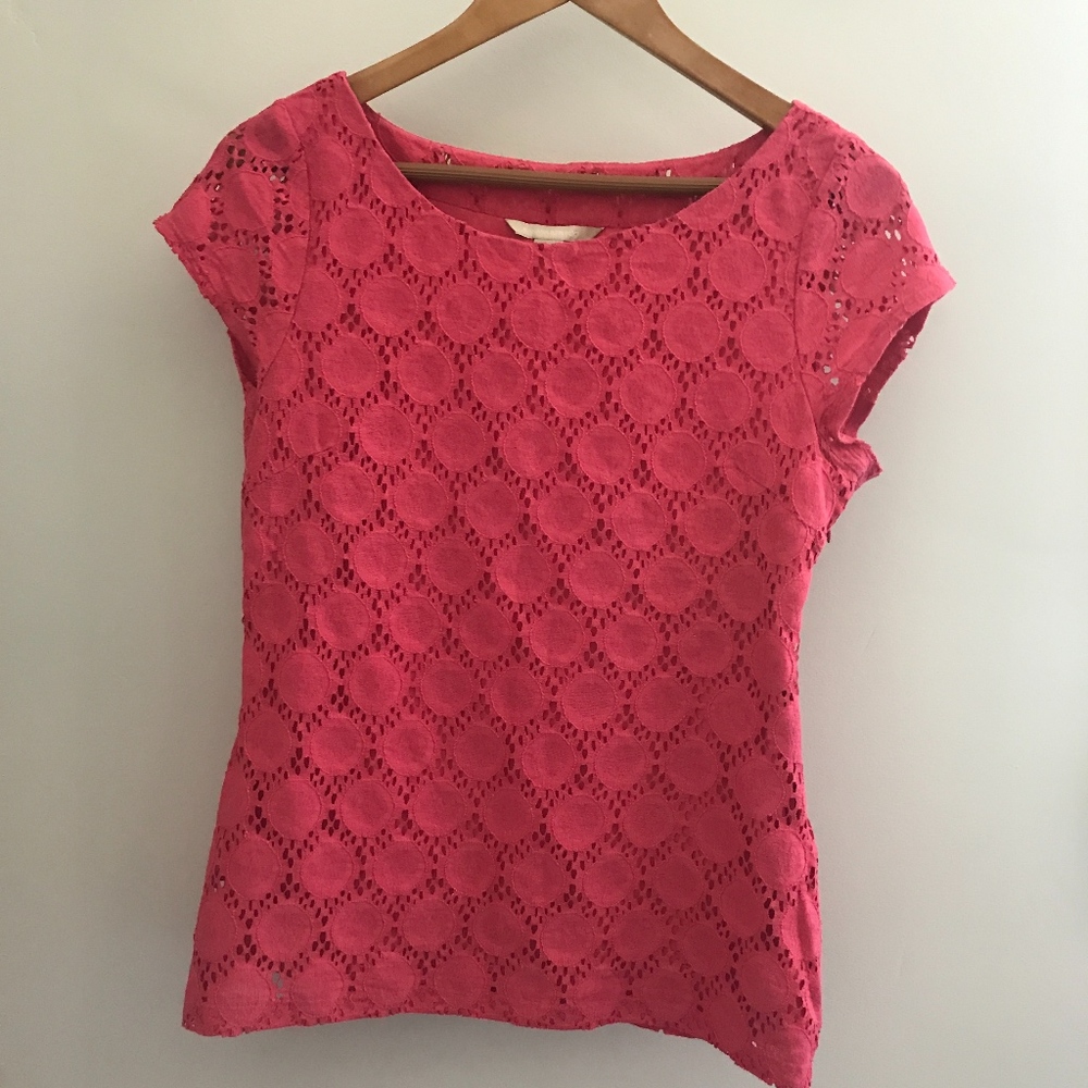 Banana Republic Hot Pink Lace top